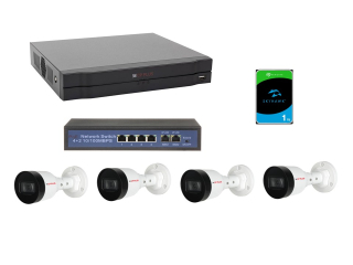 CP-UNS-4CAM20K Sada kamerového systému 2.0 Mpix, včetně NVR, PoE switche a HDD 1TB